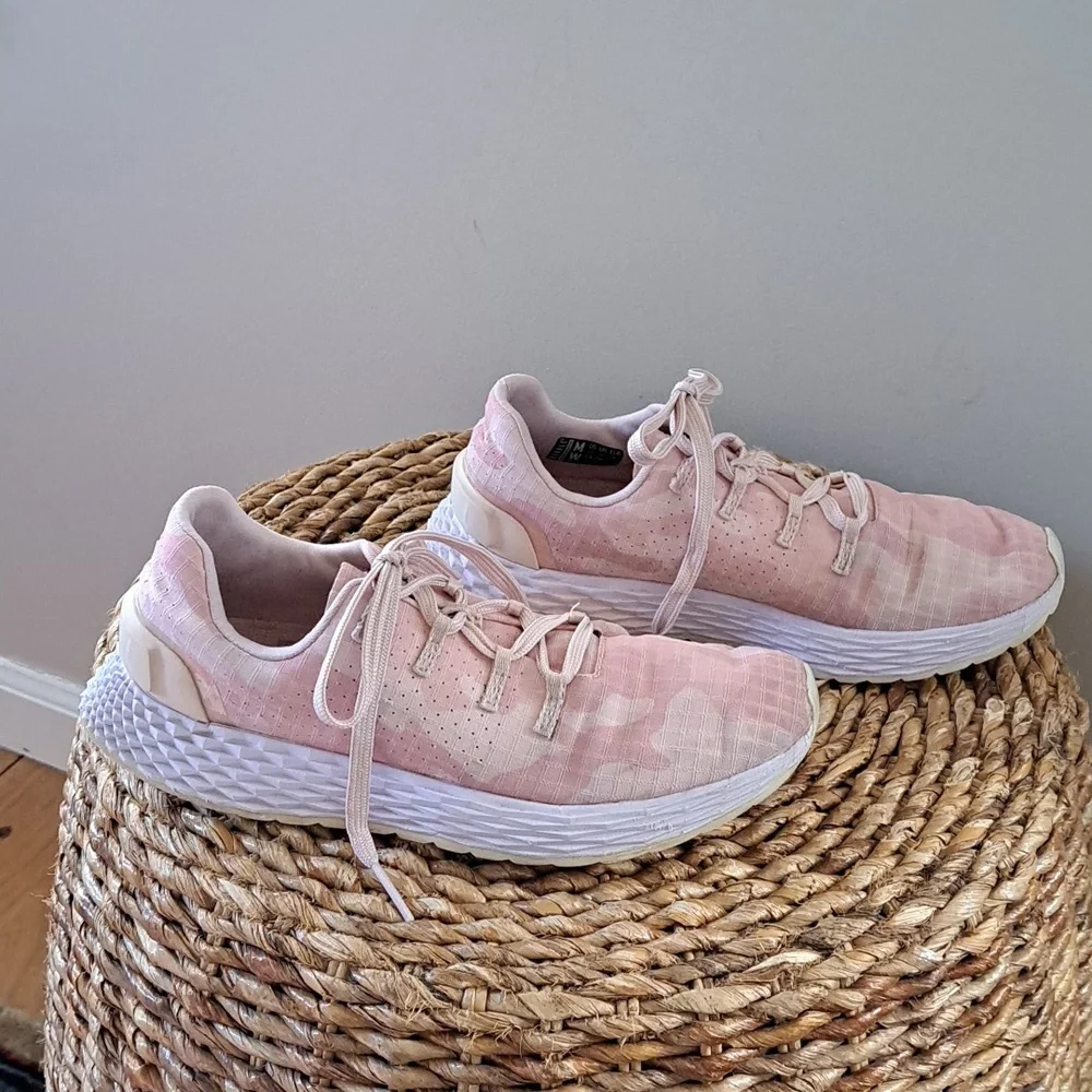 NOBULL Womens Ripstop Runners Light Pink Camo Print Knit Athletic Sneakers‎ S-7